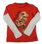 Červené triko s dinosaurem George