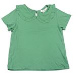 Zelené tričko s límečkem H&M