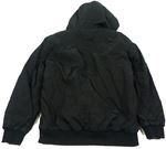 Černá šusťáková zimní bunda s nápisem