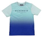 Tmavomodro-světlemodré sportovní tričko s puntíky a logem McKenzie