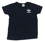 Tmavomodré tričko s logem Adidas