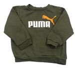 Khaki mikina s logem Puma