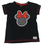 Černé tričko s Minnie Disney