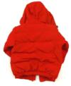 Červená šusťáková zimní bundička s kapucí 