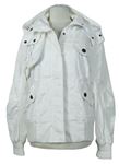 Dámská bílá plátěná podzimní bunda s kapucí Vero Moda 