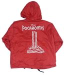 Červená šusťáková bunda s kapucí Pocahontas zn. Disney