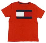 Červené tričko s logem Tommy Hilfiger