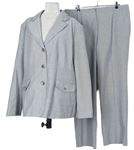2set - Dámské šedé proužkované sako + kalhoty Bexleys 