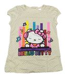 Béžové puntíkaté tričko s Hello Kitty H&M