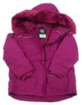 Růžová šusťáková zimní bunda s kapucí Matalan