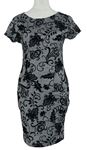 Dámské stříbrno-černé vzorované šaty Boohoo 