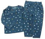 Tmavozelené fleecové pyžamo s hvězdami Nutmeg