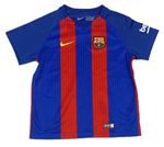 Safírovo-červený pruhovaný fotbalový dres - FC Barcelona Nike