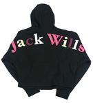 Černá crop mikina s kapucí a logem zn. Jack Willis