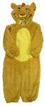 Kostým - Okrovo-hořčicová chlupatá kombinéza s kapucí - Lví hlídka Disney