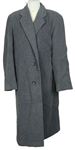 Pánský šedý vlněný kabát 