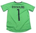 Zelené melírované fotbalové sportovní tričko - Deutschland zn. H&M