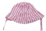 Bílo-růžový pruhovaný lehký klobouk Primark