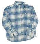 Modro-bílá kostkovaná flanelová košile Abercrombie&Fitch