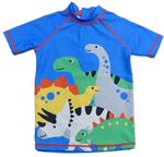 Modré UV tričko s dinosaury Next