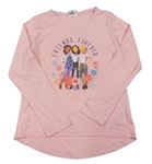 Růžové triko s holčičkami a nápisy 