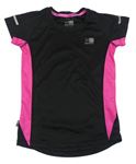 Černo-neonově růžové běžecké tričko Karrimor