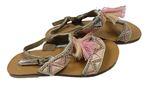 Růžovo-béžové letní sandálky s kamínky George vel. 29