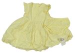 2set - Světležluté vyšívané šaty + kalhotky Mothercare