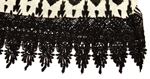 Dámský béžovo-černý vzorovaný svetr s třásněmi zn. H&M