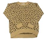 Světlehnědý svetr s leopardím vzorem Zara