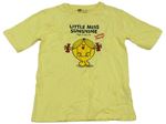 Žluté tričko s potiskem Little Miss 