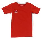 Červeno-bílé sportovní tričko s logem Sondico