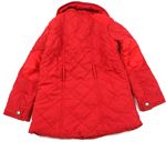 Červená prošívaná šusťáková zimní bunda s límečkem zn. YD