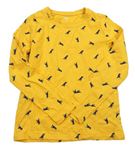 Hořčicové triko s dinosaury H&M