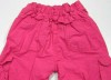 Růžové plátěné oteplené rolovací kalhoty s kapsami