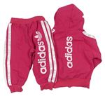 2Set - Růžová propínací mikina s kapucí + tepláky zn. Adidas