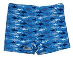 Modré nohavičkové plavky se žraloky Alive