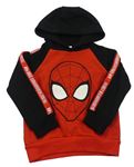 Červeno-černá mikina s kapucí - Spiderman Marvel