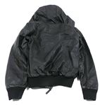 Černá koženková zateplená bunda zn. Y.d