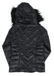 Černá šusťáková zateplená bunda s kapucí zn. New Look