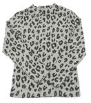 Šedo-černé triko s leopardím vzorem Next