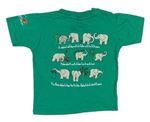 Zelené tričko se slony 