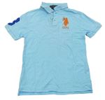 Světlemodré polo tričko s logem U.S. Polo Assn