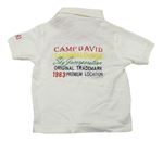Bílé polo tričko s nápisy zn. Camp David
