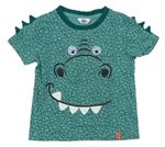 Tyrkysové vzorované tričko s dinosaurem M&Co.