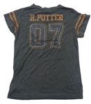 Šedé tričko s potiskem Harry Potter zn. Primark 