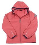 Růžové softshellová bunda s kapucí Name it