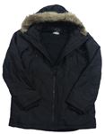 Černá šusťáková přechodová bunda s kapucí Primark