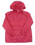 Růžová šusťáková bunda s kapsou a kapucí F&F