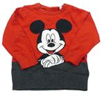 Červený svetr s Mickeym Disney